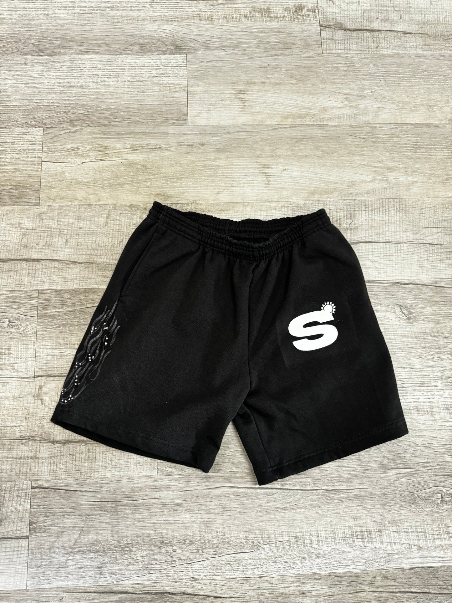 Black “Flame” Shorts