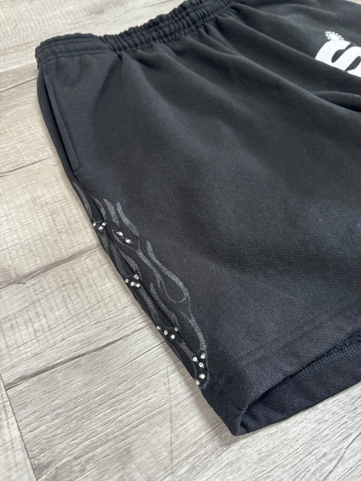 Black “Flame” Shorts