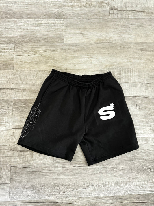 Black “Flame” Shorts