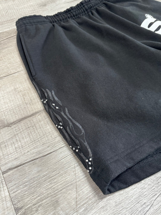 Black “Flame” Shorts