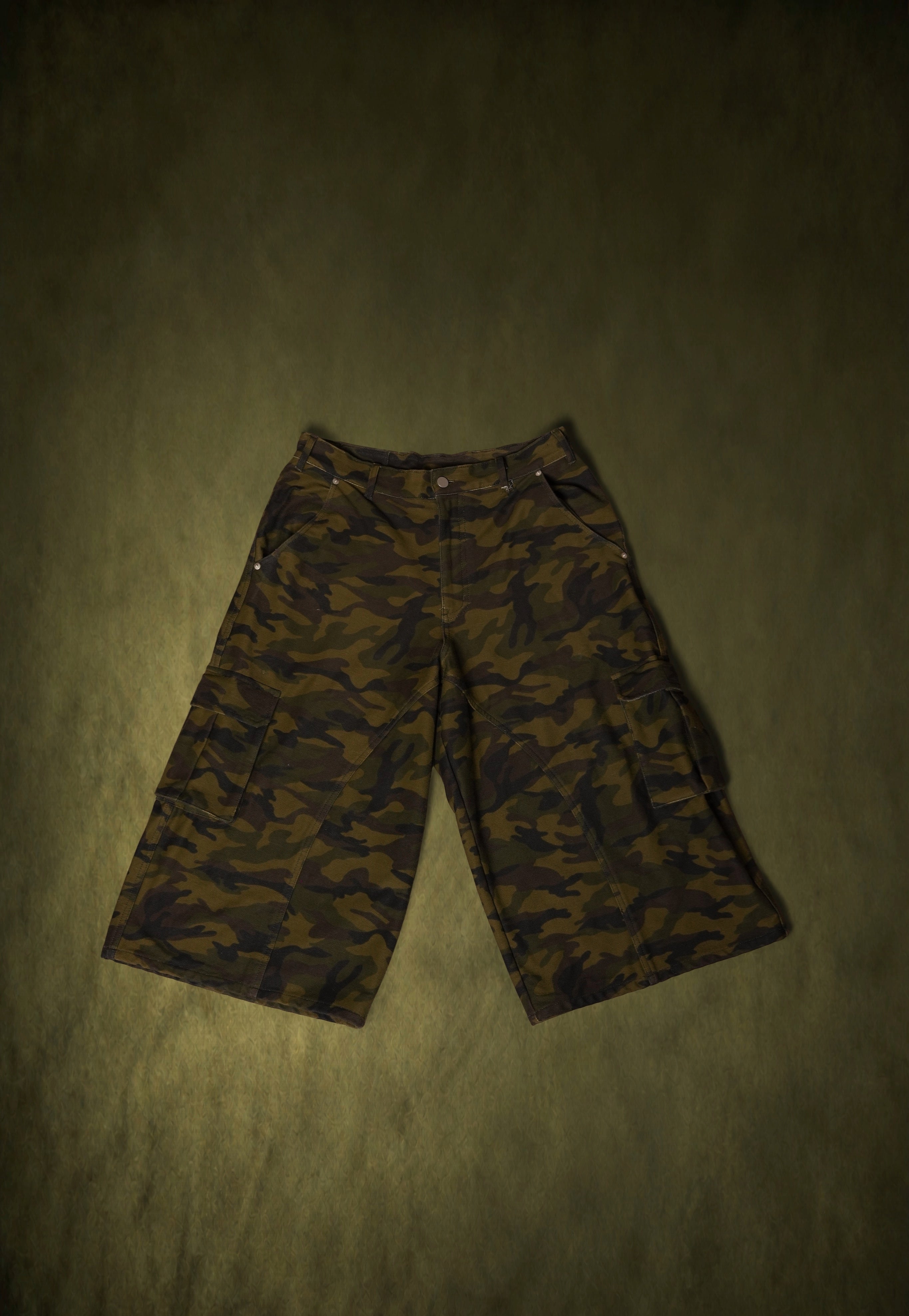 Green Badge Camo Shorts