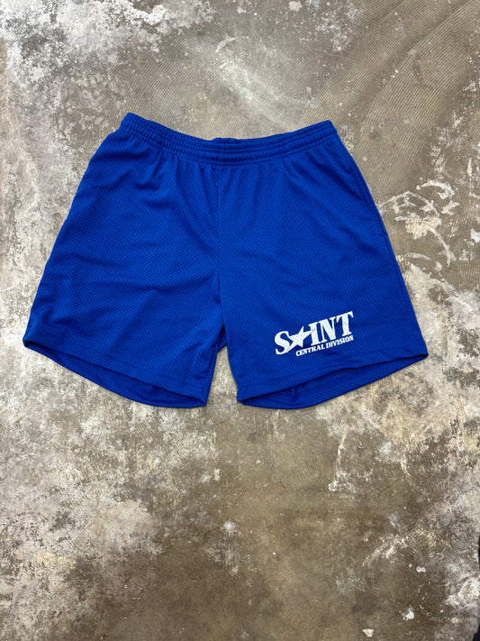 Blue “Central  Division” Mesh Shorts