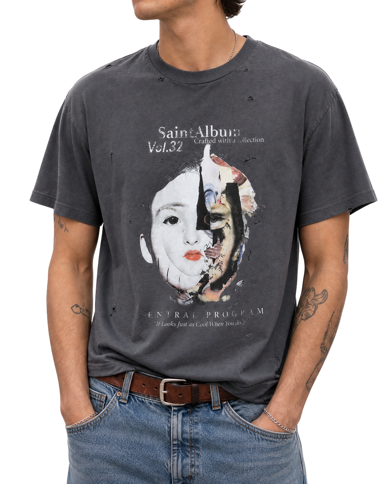 Vintage Grey "Hidden Images" Tee