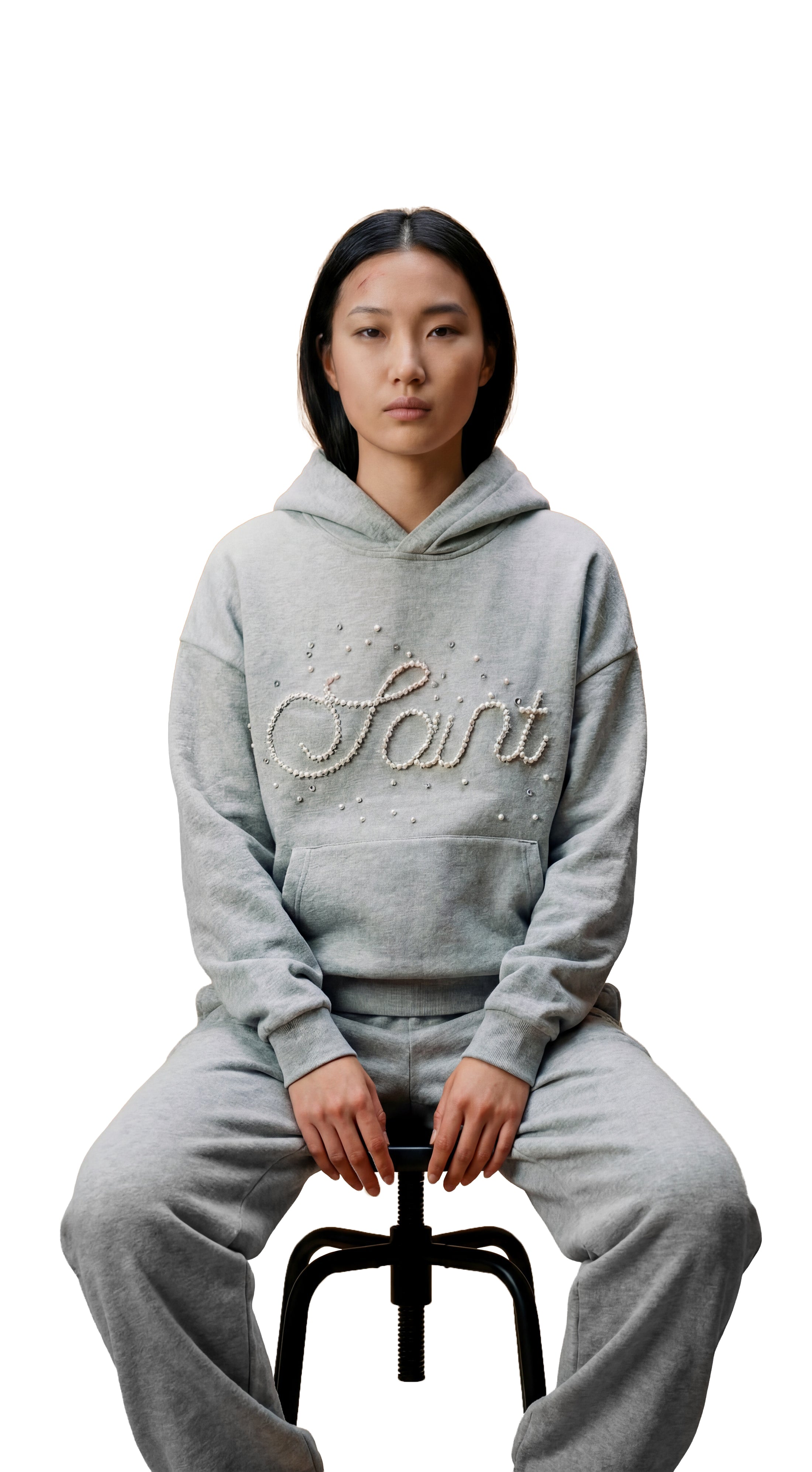 “Saint” Pearl Hooded Sweatshirt